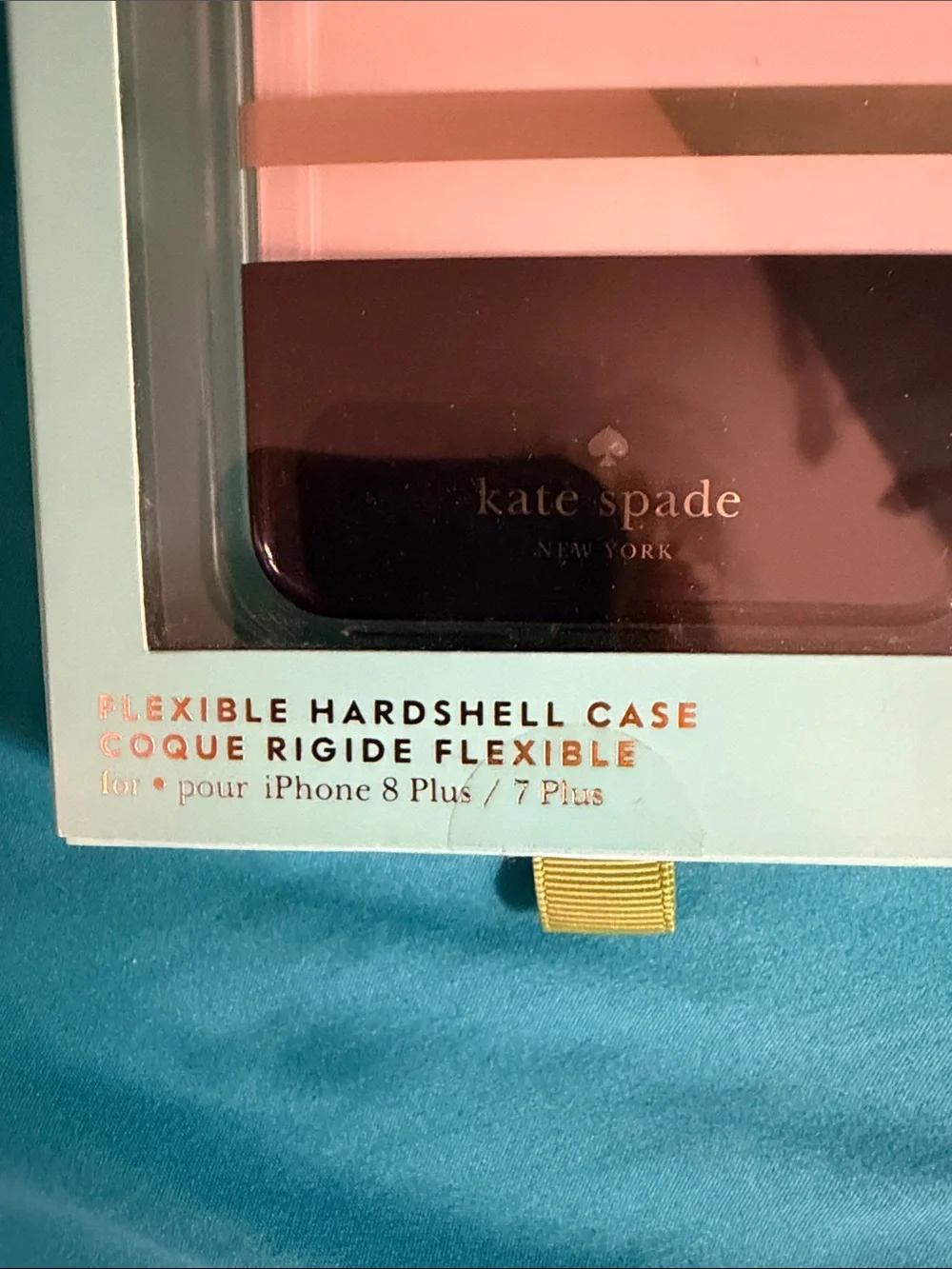 kate spade Pink, Black & Gold Stripe Flexible Hardshell iPhone Case